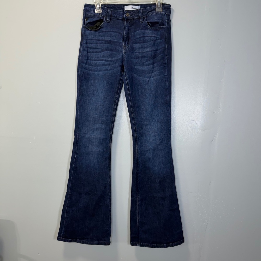 KanCan Dark Wash Flare Jeans High Rise Stretch Denim KC6102D Size 9/28